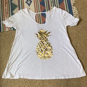 Boutique White Pineapple Tee